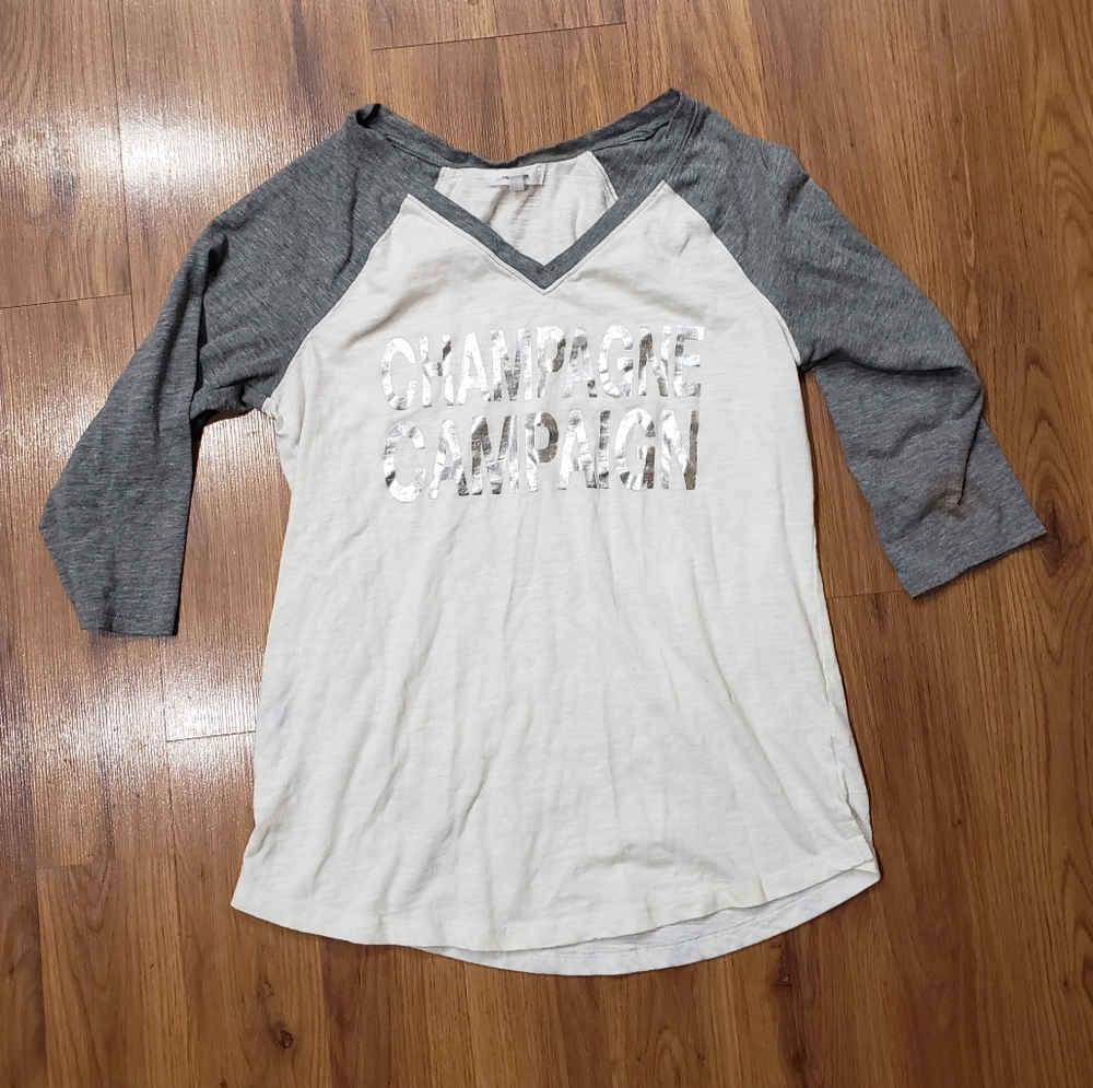 Champagne Campaign 3/4 sleeve